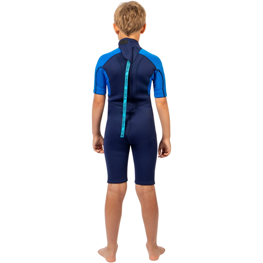 2026 Gul Junior G-Force Natur 3/2mm Back Zip Shorty Wetsuit GF3307-NABL - Navy / Blue